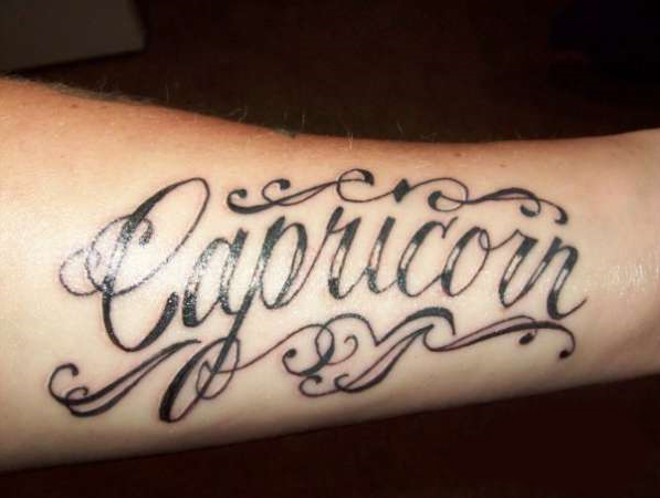 capricorn-lettering-tattoos