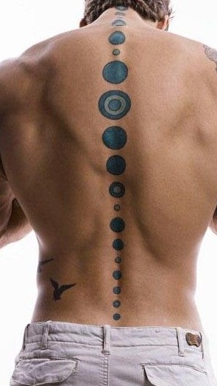 Geometric Tattoo Pattern Design For Men Spine – Truetattoos
