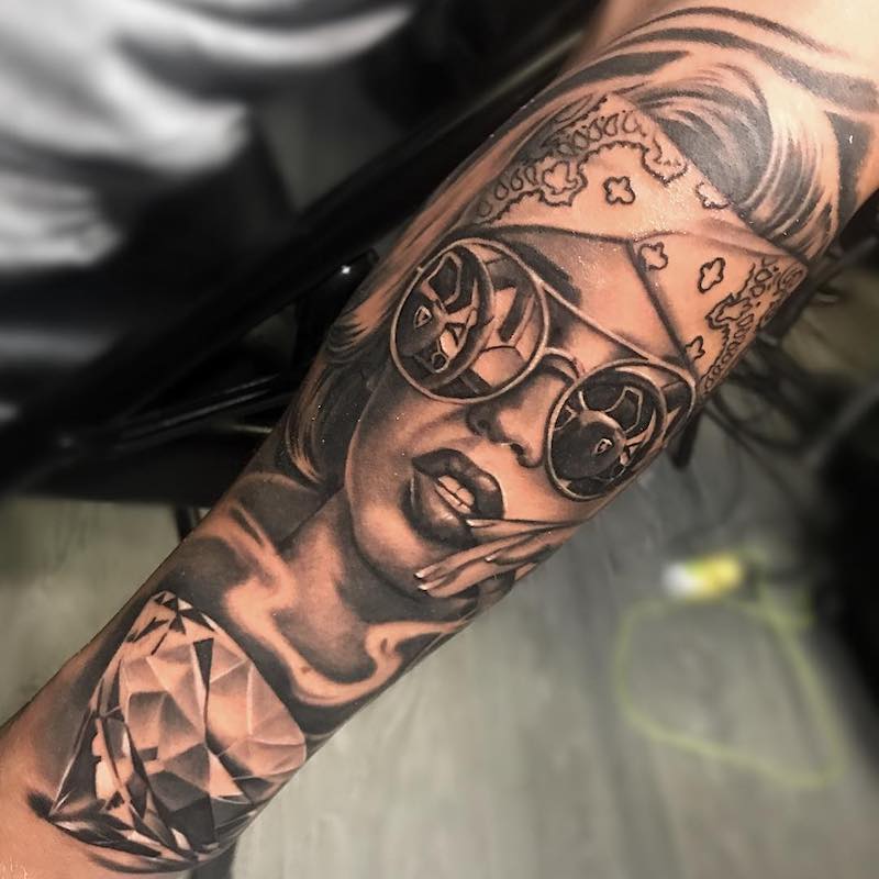 Forearm Chicano Tattoo by Sir Focus