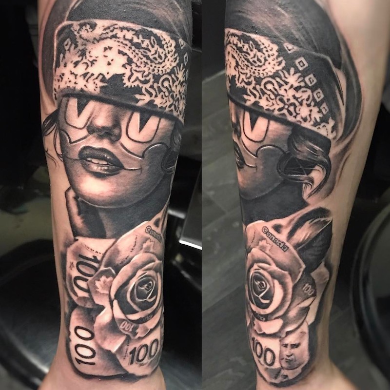 arm chicano tattoo by Sir Focus