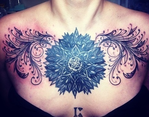 chest-tattoos-flower