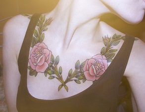 chest-tattoos-women-rose