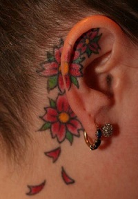 ear-tattoo-behind-flower