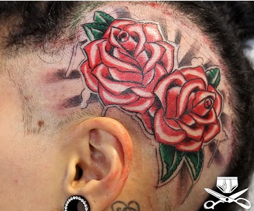 head-tattoo-roses