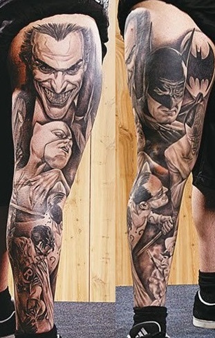 leg-tattoos-portrait-batman