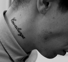 neck-tattoos-calligraphy
