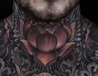 neck-tattoos-lotus