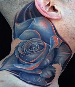 neck-tattoos-rose-men