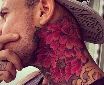 neck-tattoos-roses