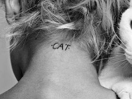 neck-tattoos-women-cat