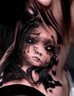 neck-tattoos-women-dark