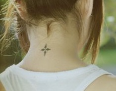 neck-tattoos-women-star