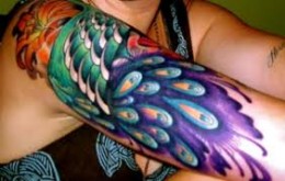 peacock-feather-tattoo-arm-sleeve