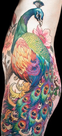 peacock-feather-tattoo-water-color