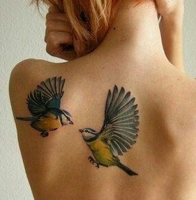 shoulder-blade-tattoos-birds