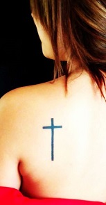 shoulder-blade-tattoos-cross