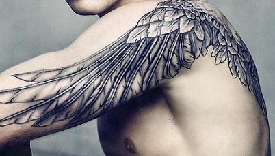 shoulder-tattoos-men-wings-black
