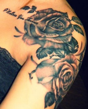 shoulder-tattoos-roses