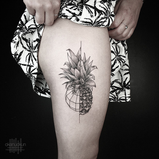 Pineapple Tattoo by Okan Uckun