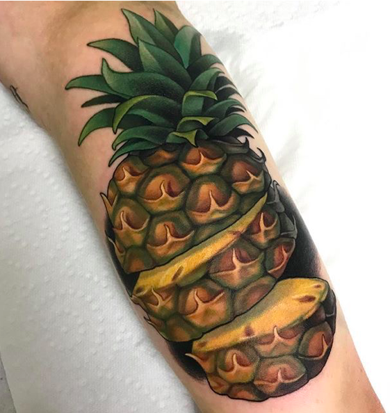 Pineapple Tattoo by Aaron Springs