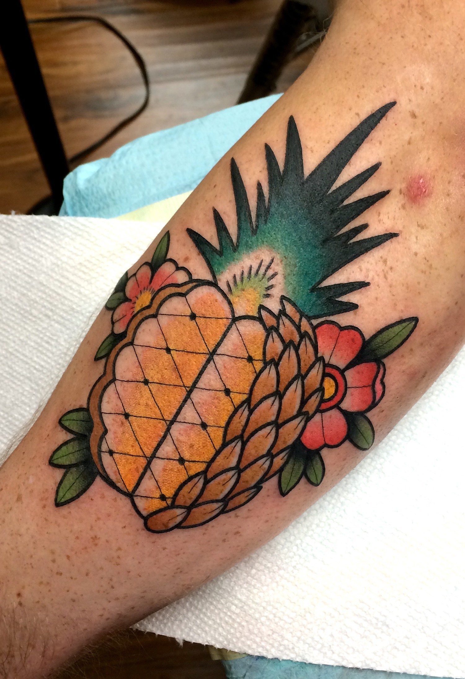 Pineapple Tattoo by Dave Wah