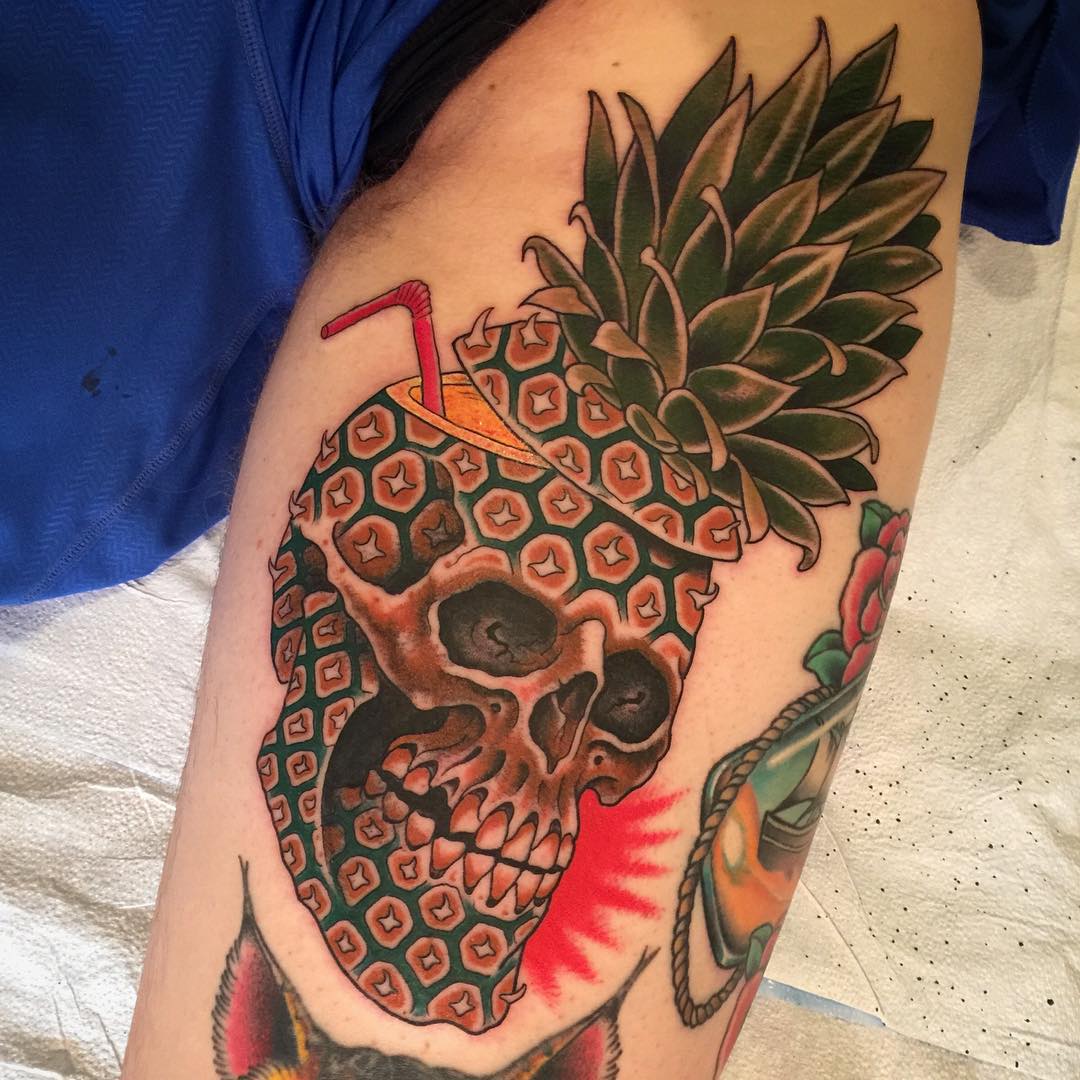 Pineapple Tattoo by Zack Spurlock