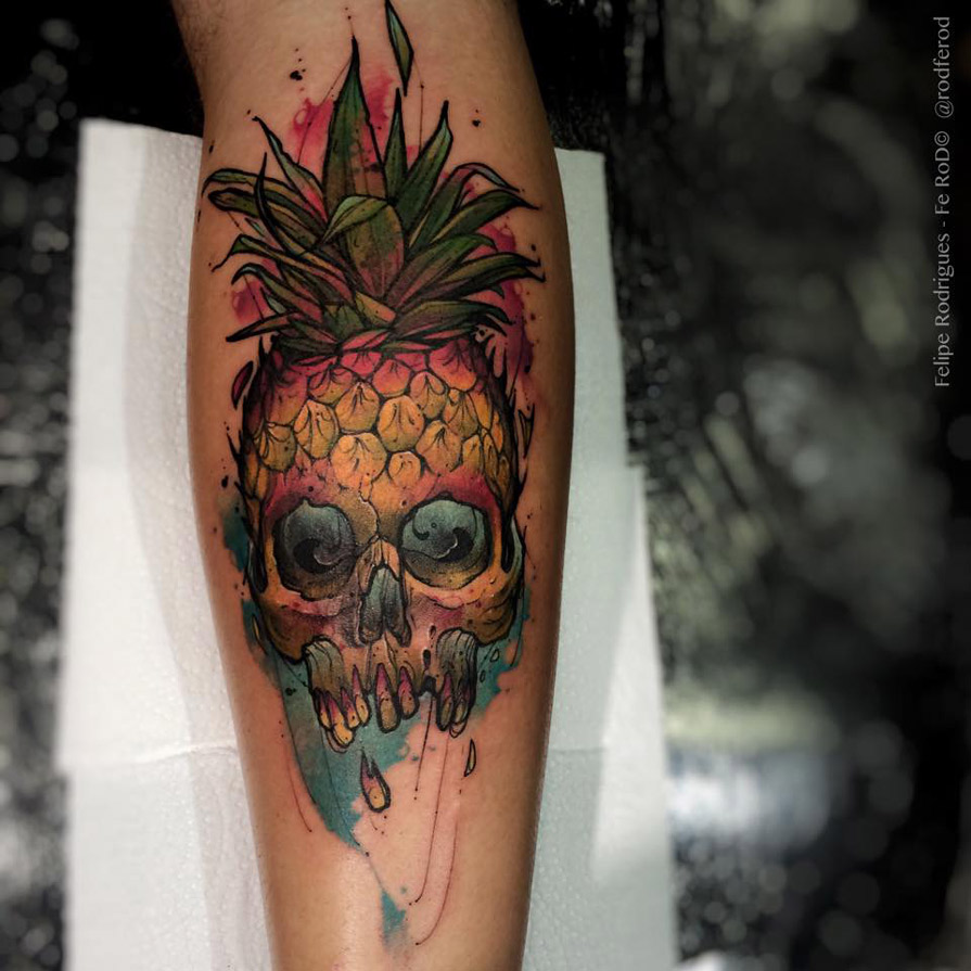 Pineapple Tattoo by Felipe Rodrigues