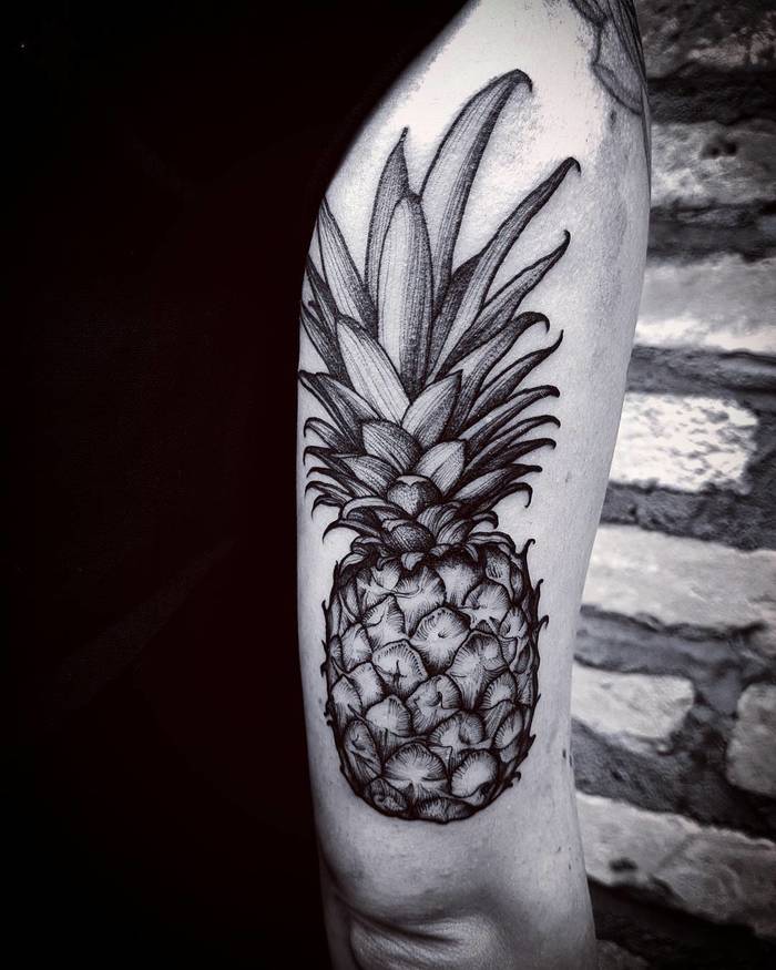 Pineapple Tattoo by Felipe Kross