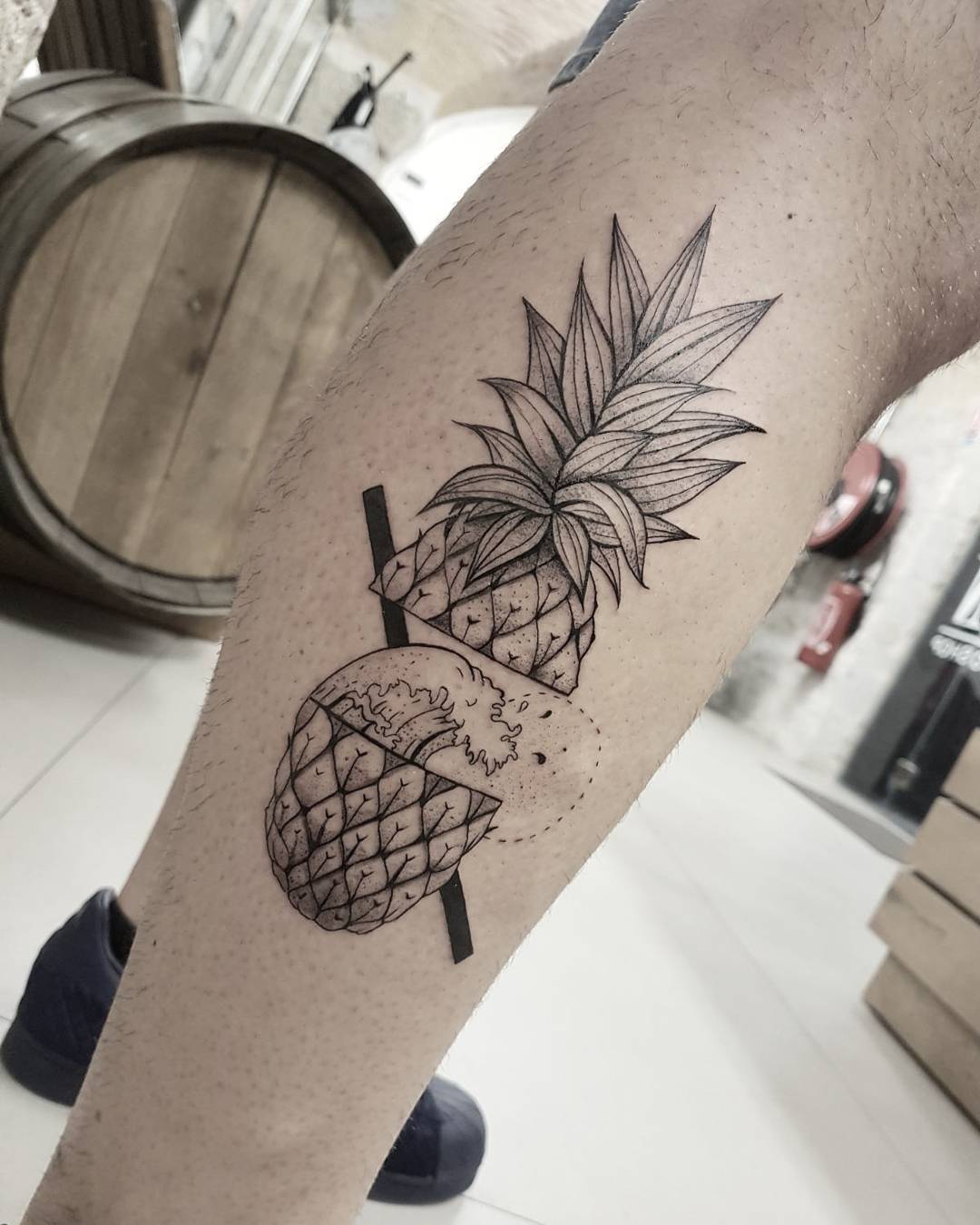 Pineapple Tattoo by Nëss Cerciello