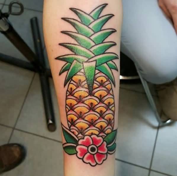 Pineapple Tattoo by Roger McMahon