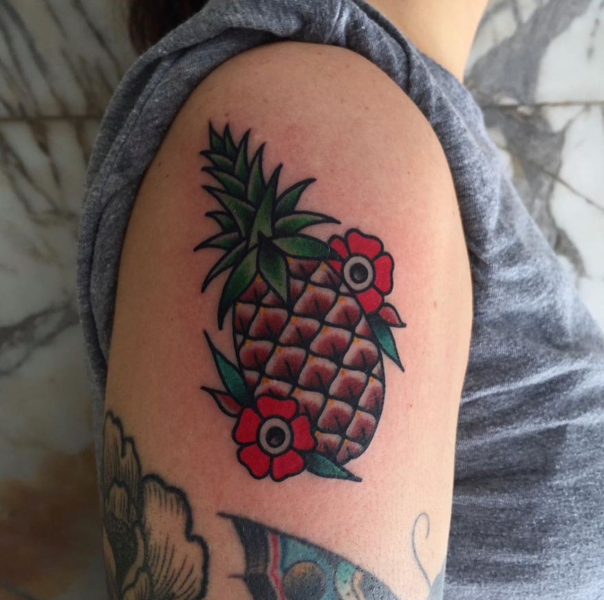 Pineapple Tattoo by Jonathan Tagliafico