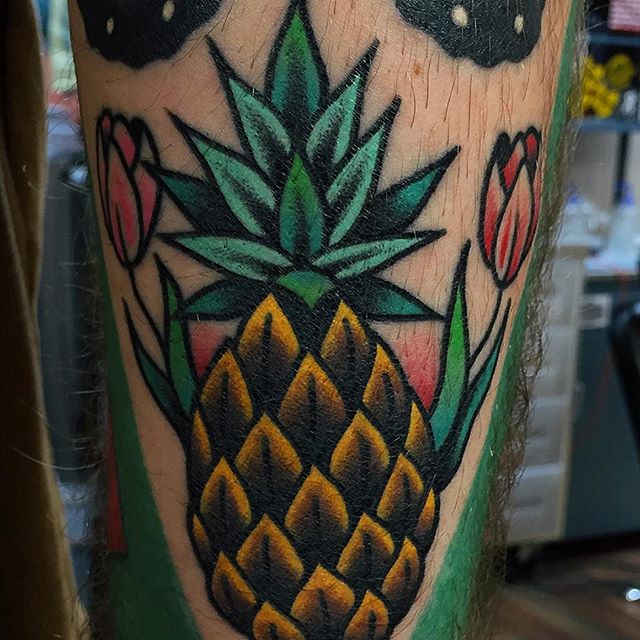 Pineapple Tattoo by Alex Zampirri