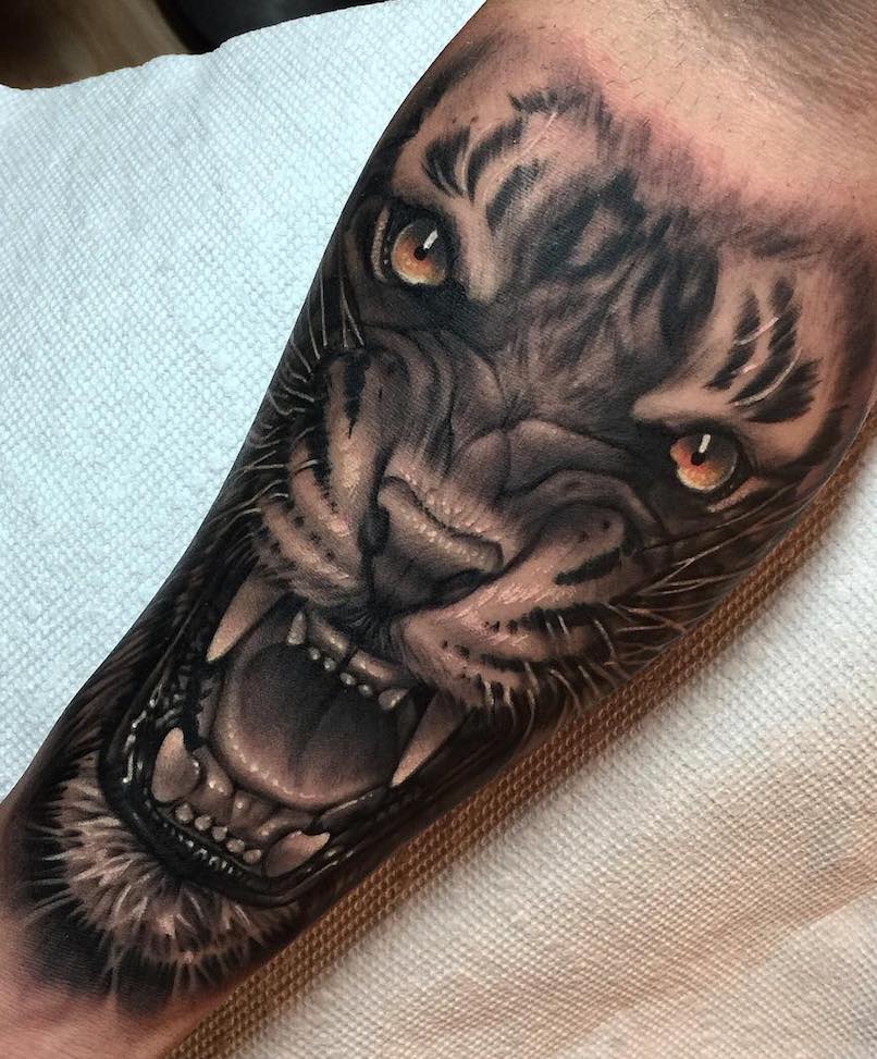 Alejandro Mazakre Tiger Tattoo