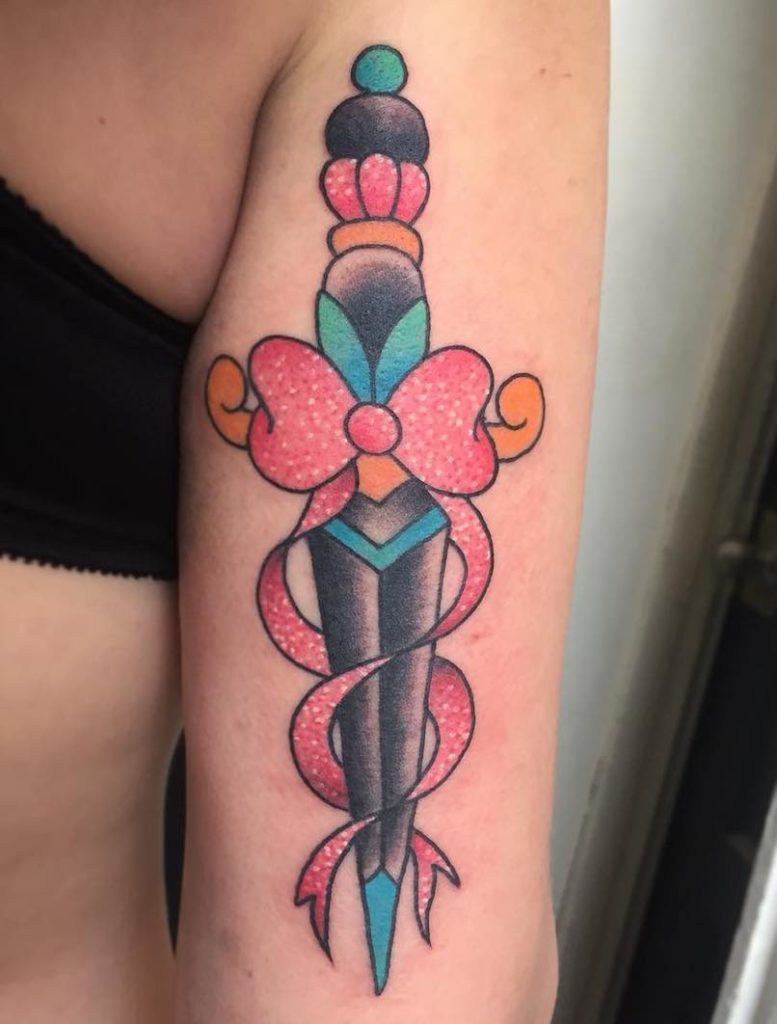 Dagger Tattoo by Monika Darling