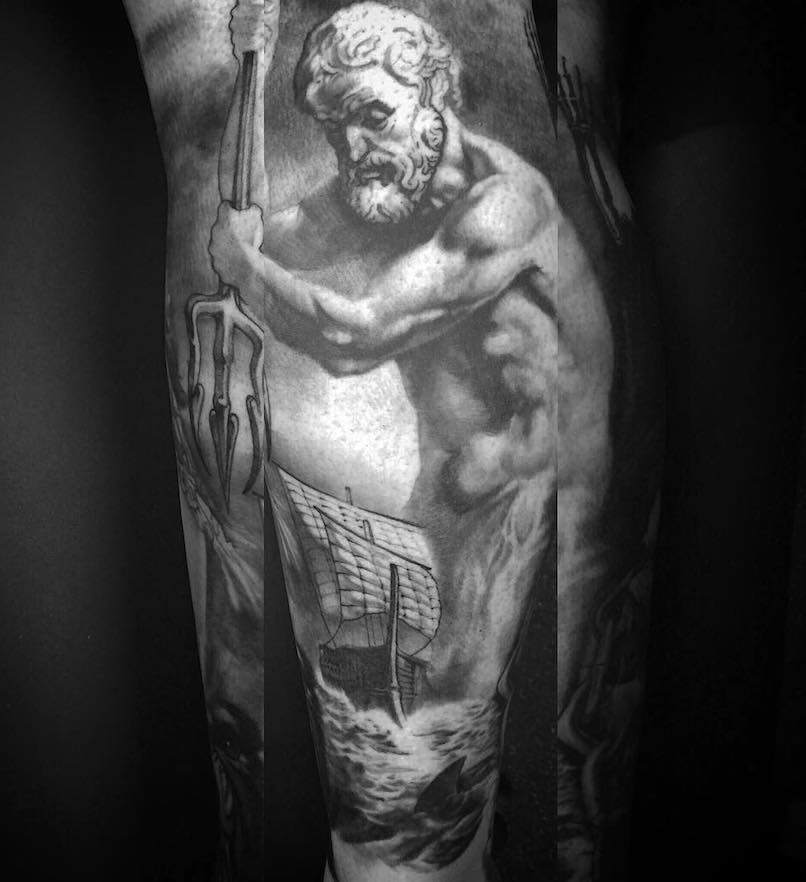 Poseidon Tattoo by Angus Wood