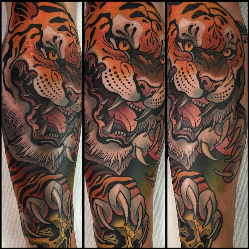 Sam Clark Tiger Tattoo