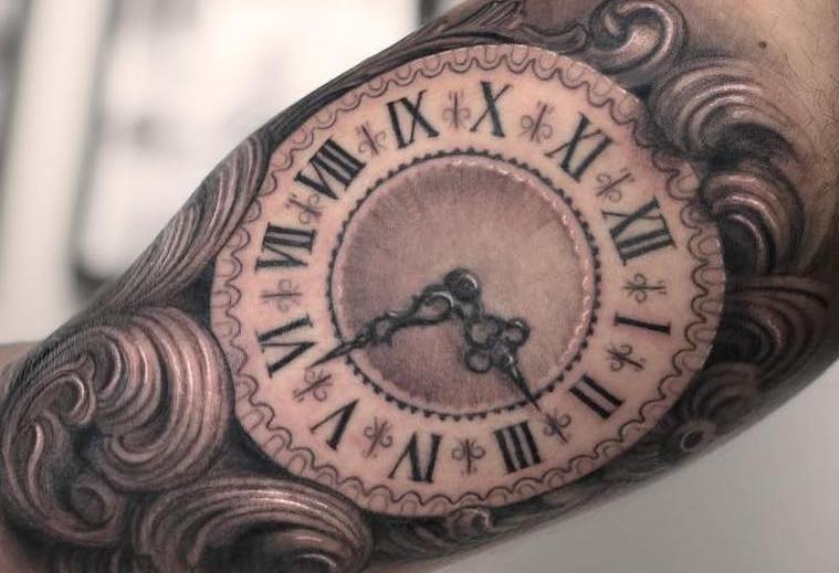 Clock Tattoo 1 by Darwin Enriquez