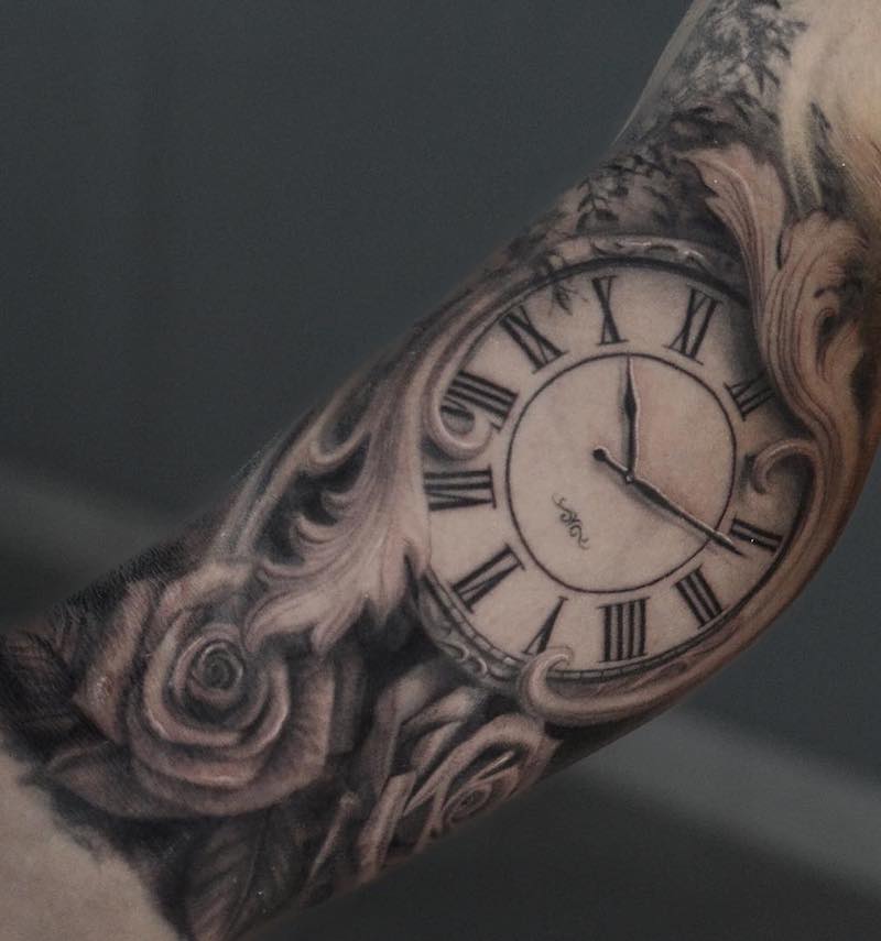 Clock Tattoo 3 by Darwin Enriquez - Tattoo Insider