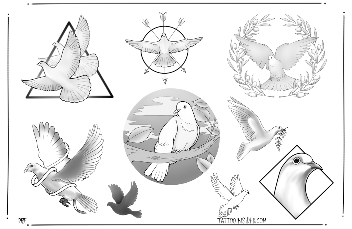 9 Free Dove Tattoo Designs - Tattoo Insider