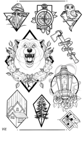 Forest Tattoo Flash