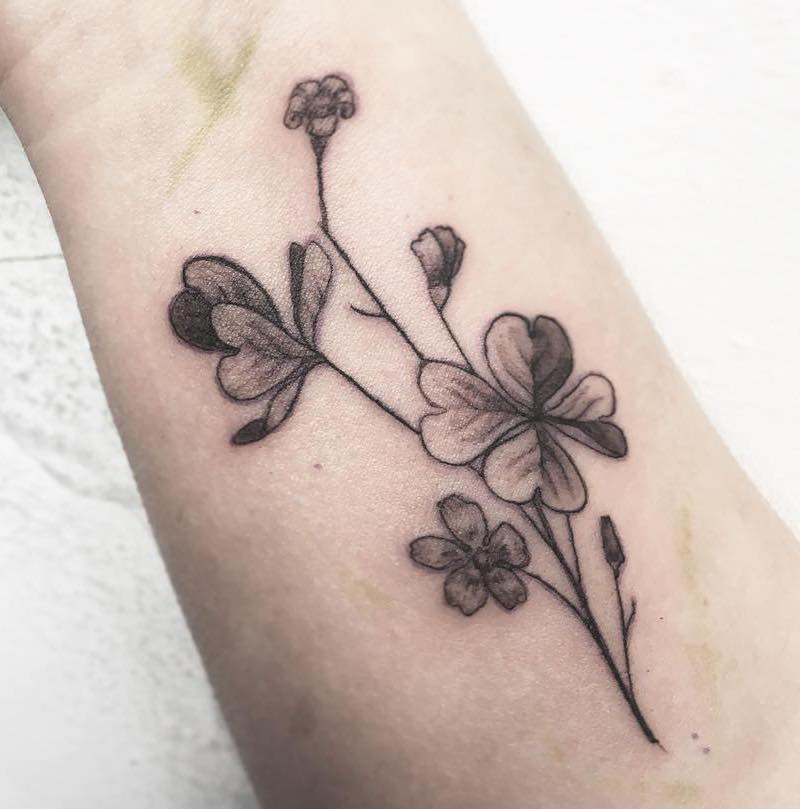 Four Leaf Clover Lucky Tattoo by Alice Bea Guerin