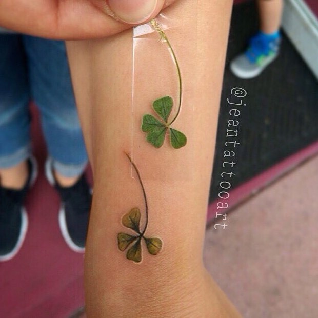 Four Leaf Clover Lucky Tattoo by Jean Alvarez