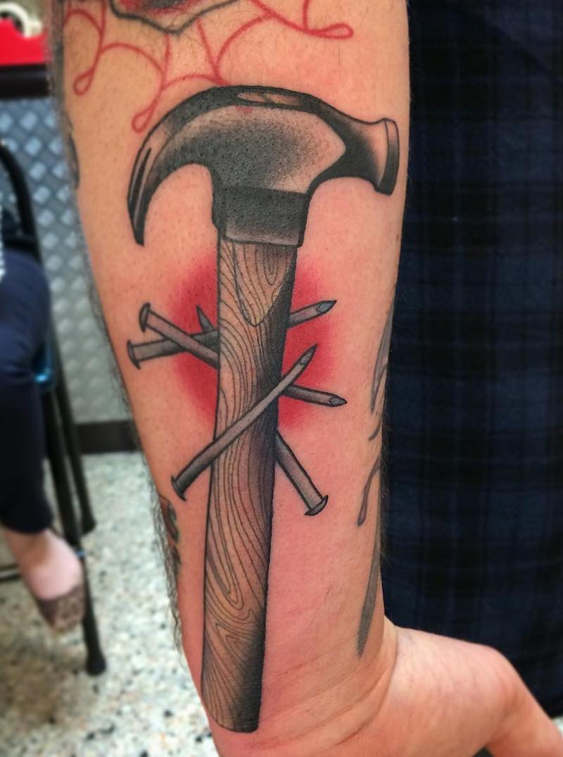 Hammer Tattoo by Wade Johnston