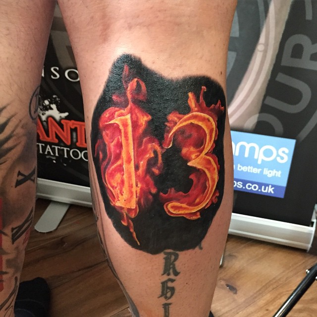 Lucky 13 Tattoo by Marc Nutley