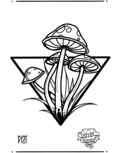 Mushroom Free Tattoo Design