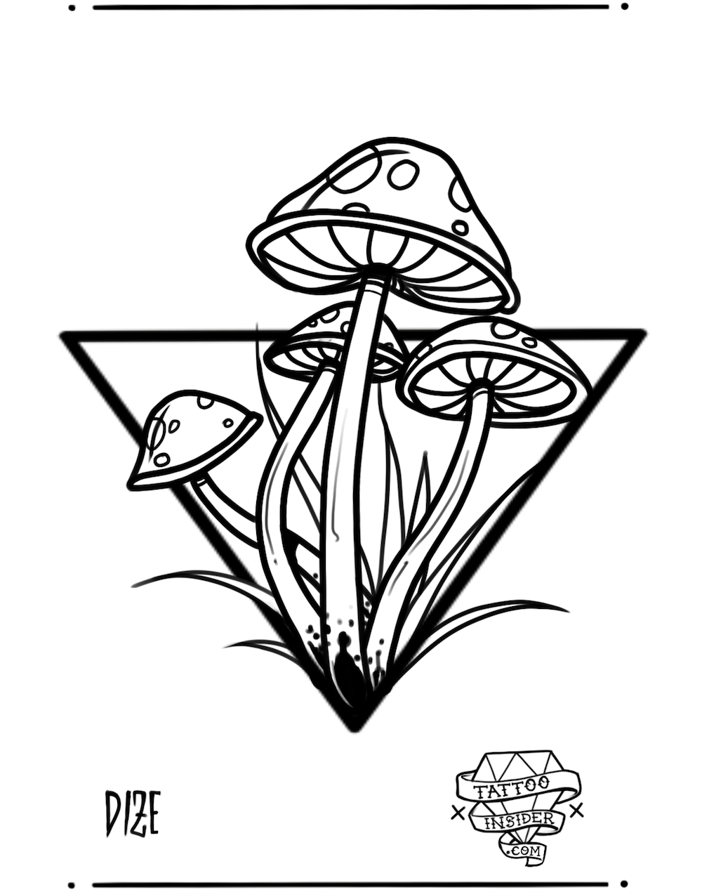 Mushroom Tattoo Design