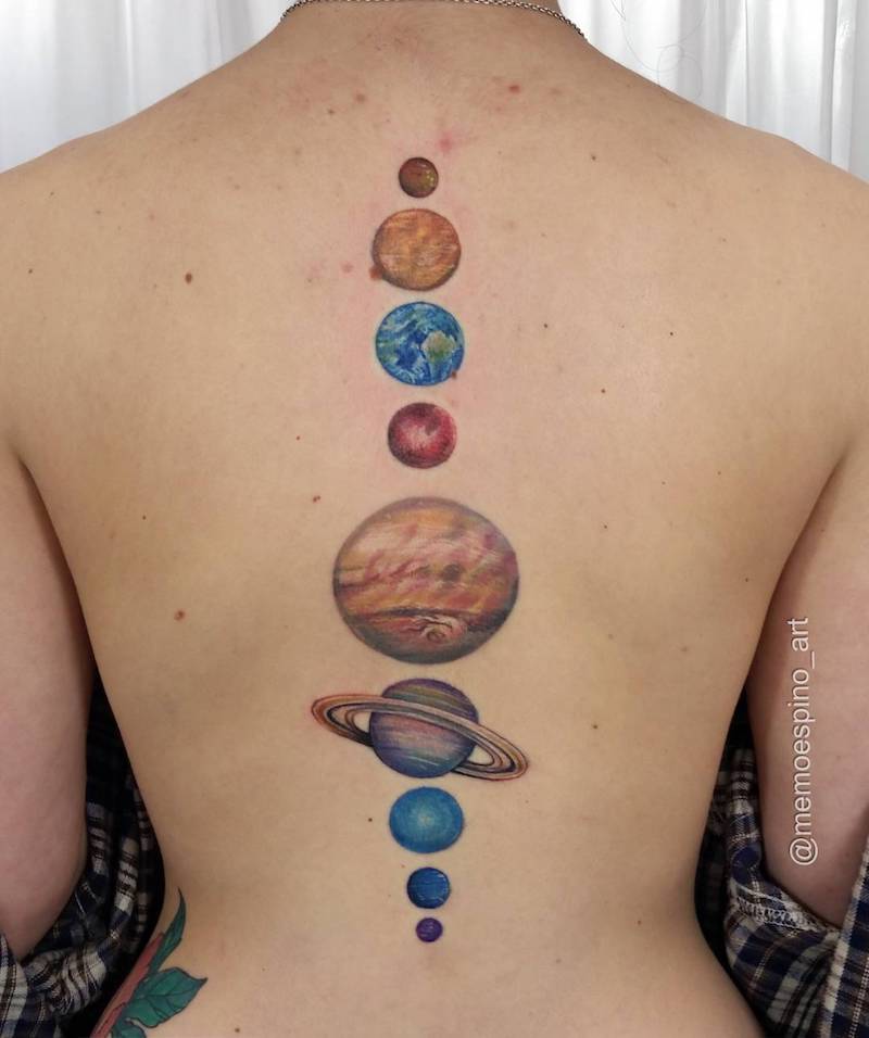 Planets Tattoo by Memo Espino
