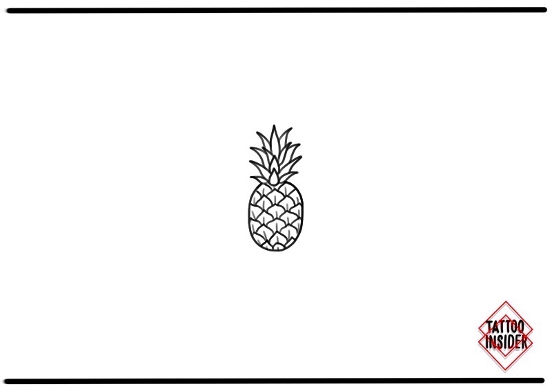 small tattoos- Small Pineapple Tattoo Design
