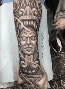 Aztec Tattoo Forearm by Chuey Quintanar