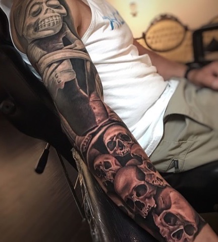 Aztec Tattoo Sleeve by Goethe